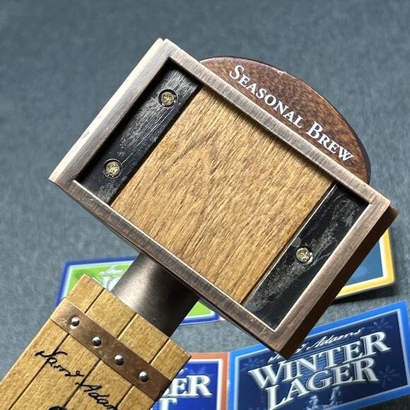 Samuel Adams Beer Tap Handle Interchangeable Seasonal Labels Collectible Barware - Picture 9 of 15